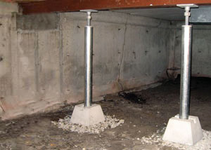 Crawl space jack post installation Roberts Creek