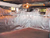 radiant heat barrier with vapor barrier for basement walls ready for finishing in Chemainus