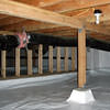 A bright, clean, sealed crawl space in Chemainus.