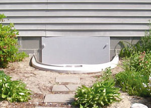 plastic crawl space access well installed in a Victoria crawl space
