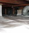 A Courtenay crawl space moisture system with a low ceiling