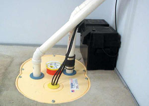 Sooke installation of a submersible sump pump system