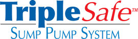Sump pump system logo for our TripleSafe™, available in areas like Cobble Hill