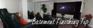 a waterproofed basement that has been finished into a family room in Gibsons