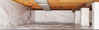 an encapsulated crawl space system in Courtenay