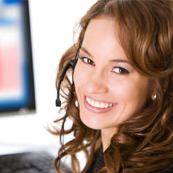 A basement waterproofing customer service specialist in Langford scheduling an appointment.
