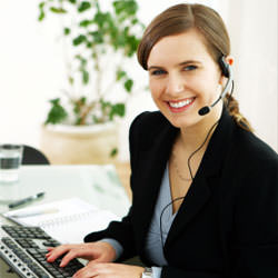 A disaster restoration customer service expert in Campbell River manning the phones