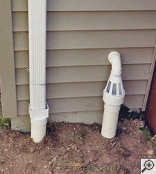 No-freeze basement drain discharge line in Port Alberni
