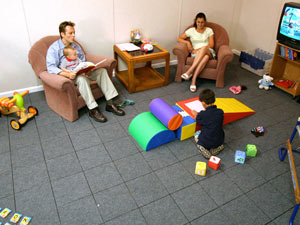 Waterproof basement flooring installed in a family room in Port Alberni, British Columbia
